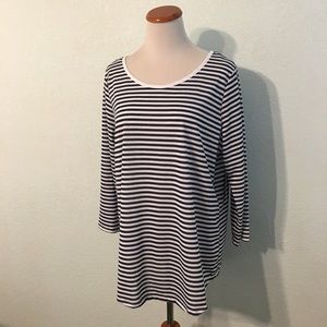 Xersion Studio Striped Activewear Top XL NWT